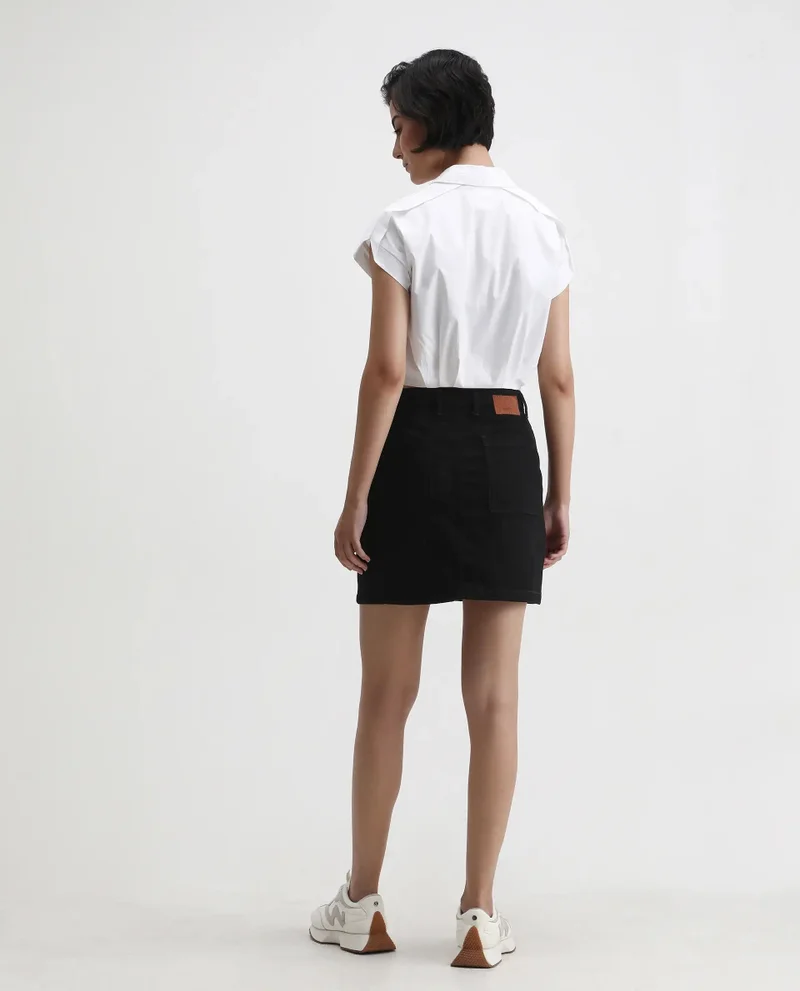 Rareism Women's Cropped Plain Top