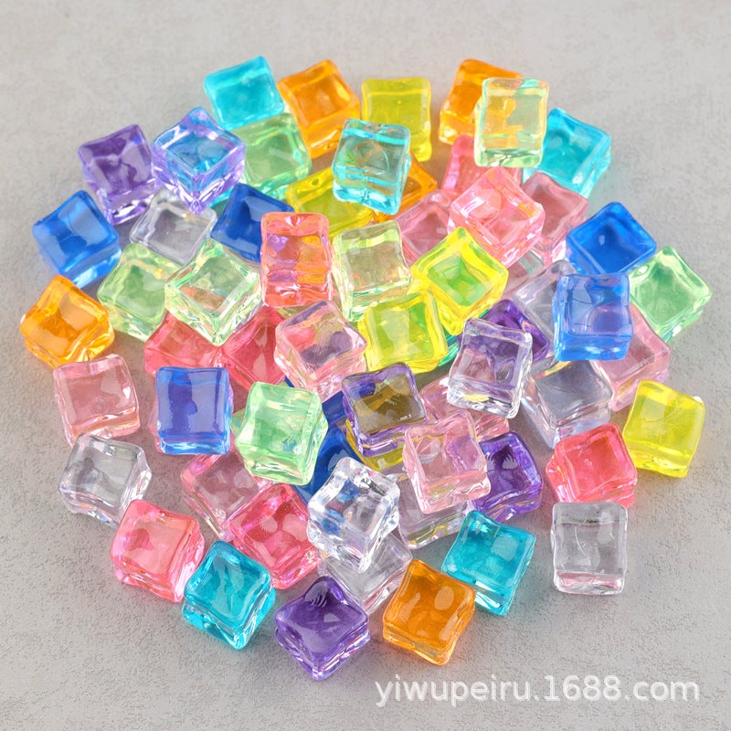Acrylic Luminous Ice Blocks DIY Night Light Decor Single mixed color random hair 