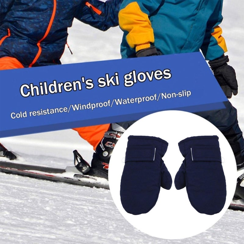 Khaki Winter Gloves For Baby Boys And Girls With Warm Fleece Lining 16x9cm - Image 4