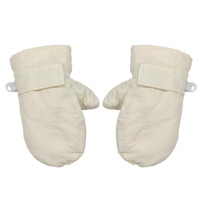 Khaki Winter Gloves For Baby Boys And Girls With Warm Fleece Lining 16x9cm - Image 5