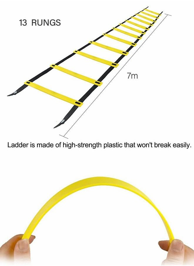 GROIC 13 Rung 7M Length Agility Ladder Speed Ladder Training Ladder for Training,Speed,Balance,Fitness Feet Training Carry Bag Agility Training Equipment  - Image 2