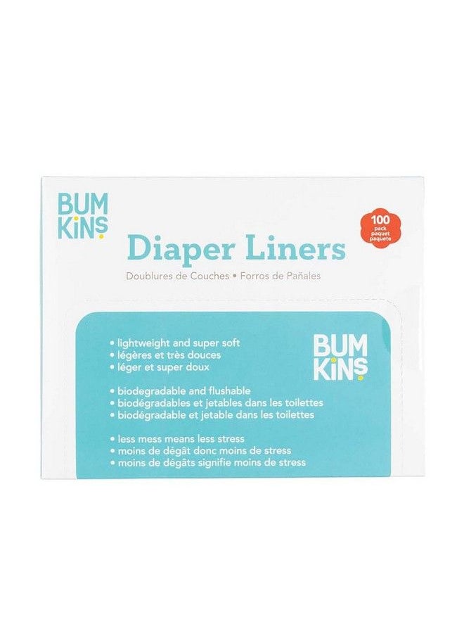 BUMKiNs - Disposable Cloth Fabric Diaper Liner Biodegradable Neutral 100 Count (Pack Of 1) - Image 1