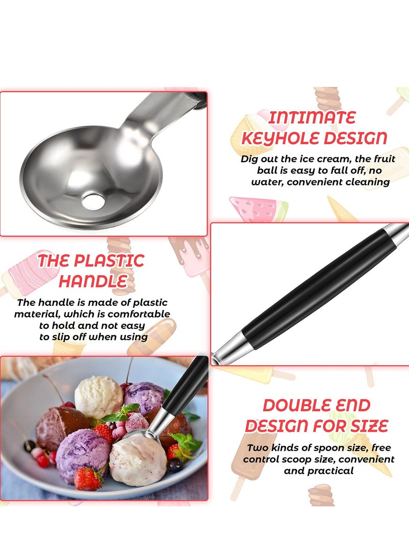 Barakah مغرفة بطيخ مزدوجة الجوانب كرات بطيخ مغرفة فواكه مغرفة بطيخ من الفولاذ المقاوم للصدأ - Image 2