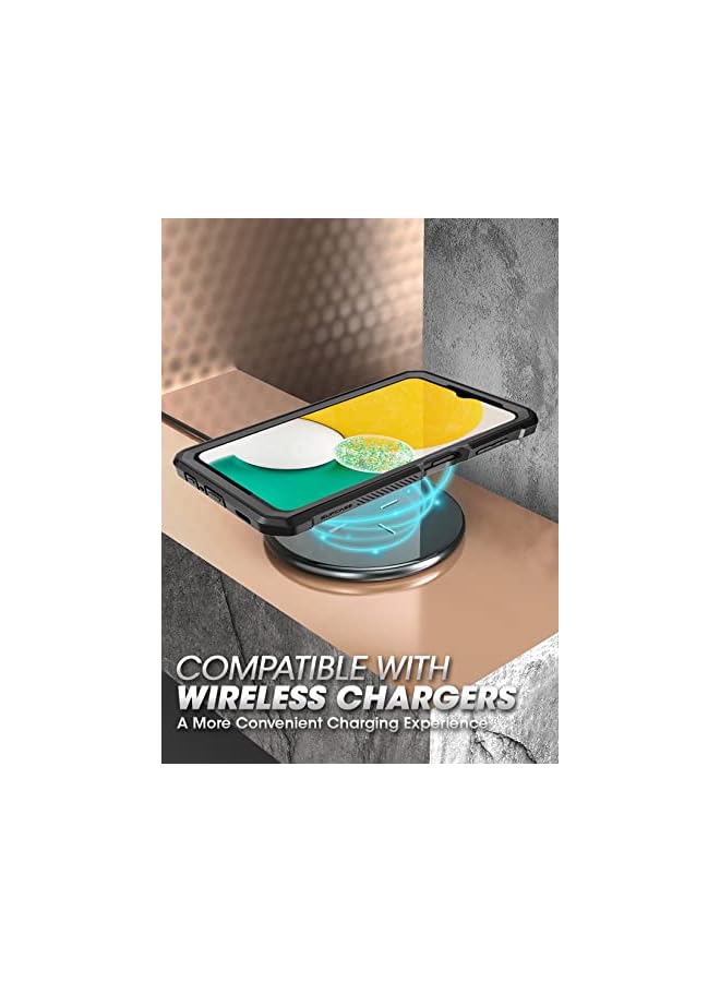 سوبكيس حافظة سلسلة Unicorn Beetle Pro لهاتف Samsung Galaxy A13 4G / 5G (2021)، حافظة متينة لكامل الجسم وحافظة بمسند مع واقي شاشة مدمج (أسود) - Image 5