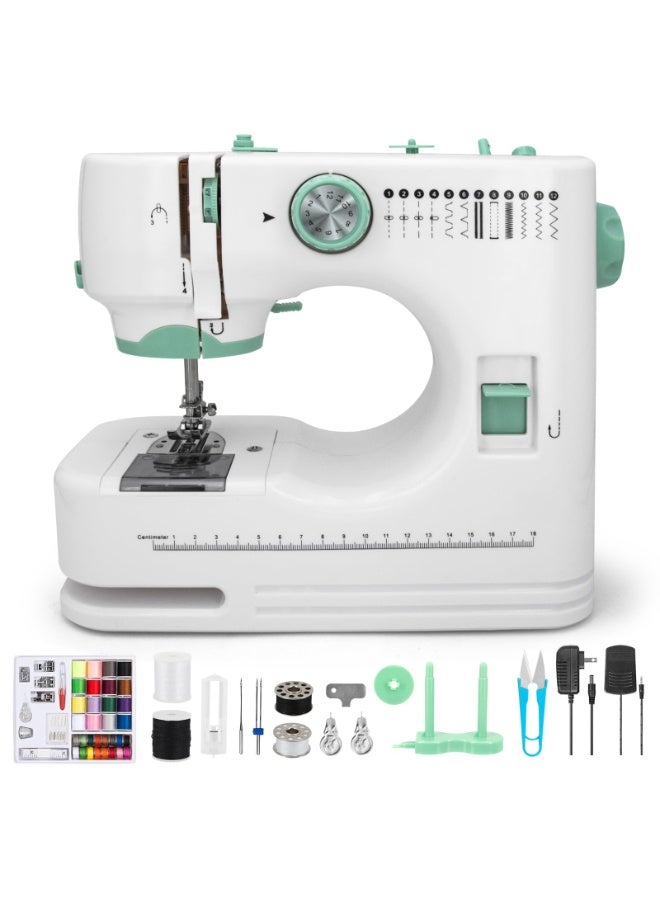 كيلا ماكينة خياطة للمبتدئين مزودة بـ 12 غرزة مدمجة، و6 أقدام مرفقة، وماكينة خياطة محمولة بدواسة قدم، وسرعات عالية ومنخفضة. - Image 1