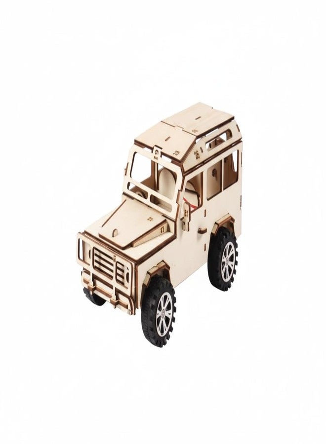 DREWIT STAR 3D Wooden Puzzle Model Kit for Adults & Teens Laser-Cut DIY Mechanical Off-Road Vehicle Brain Teaser Engineering Toy Unique Desktop Decor & Creative Gift for Hobbyists (Off-Road Vehicle) - Image 1
