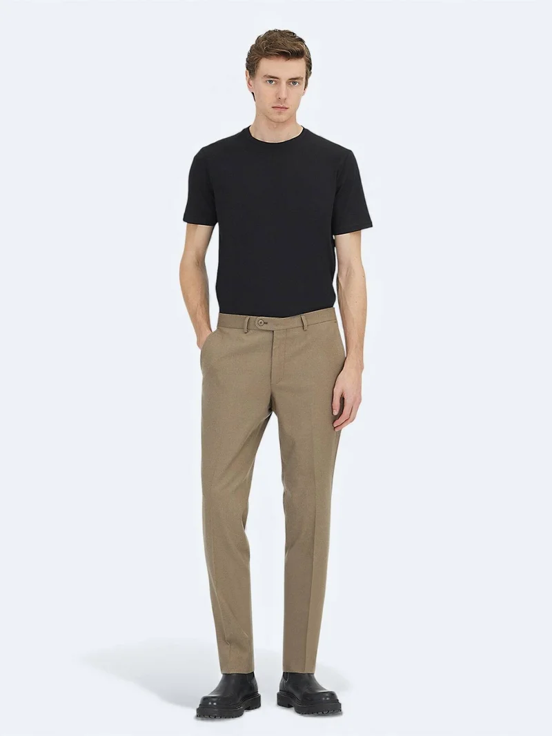 Kip Mink Weaving Fitted Fit Classical Trousers