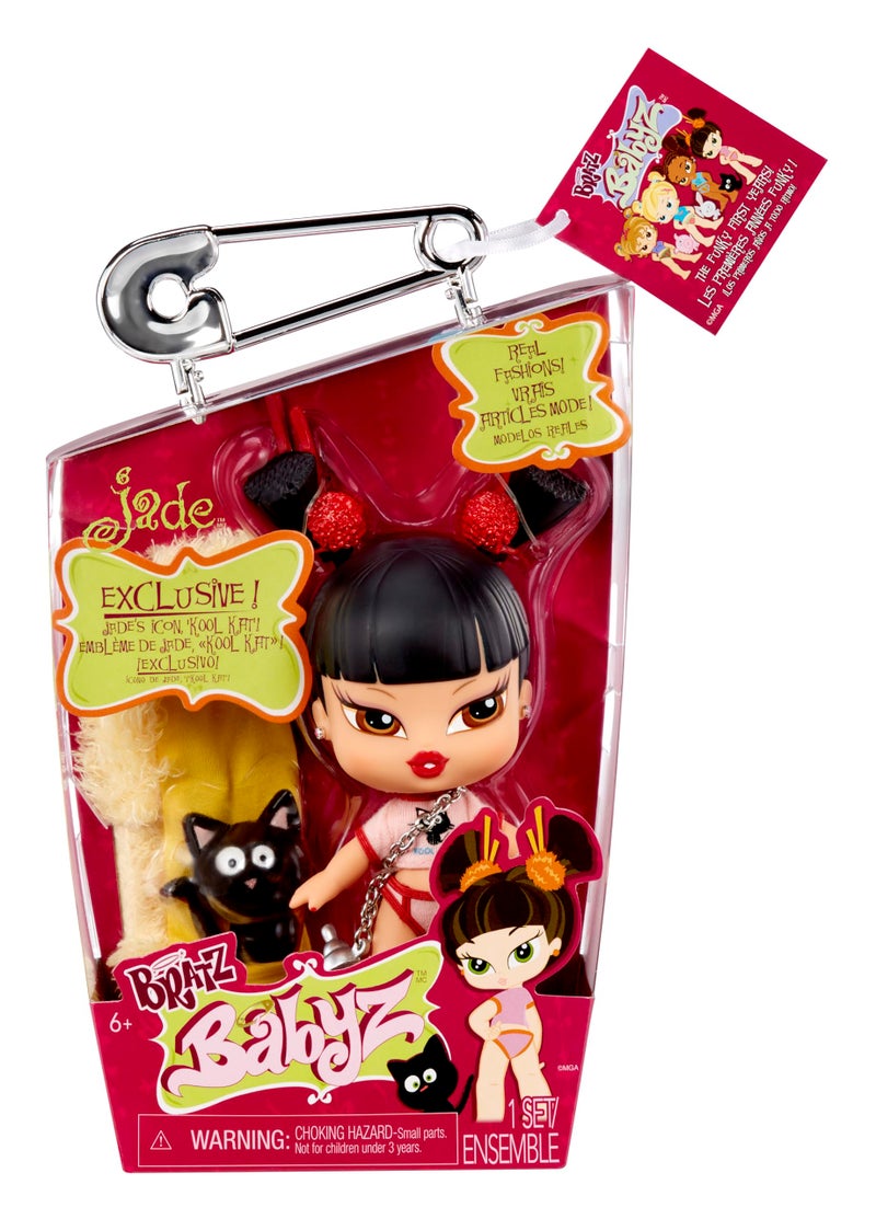 Bratz Babyz Jade Collectible Fashion Doll with Real Fashions and Pet - Image 3