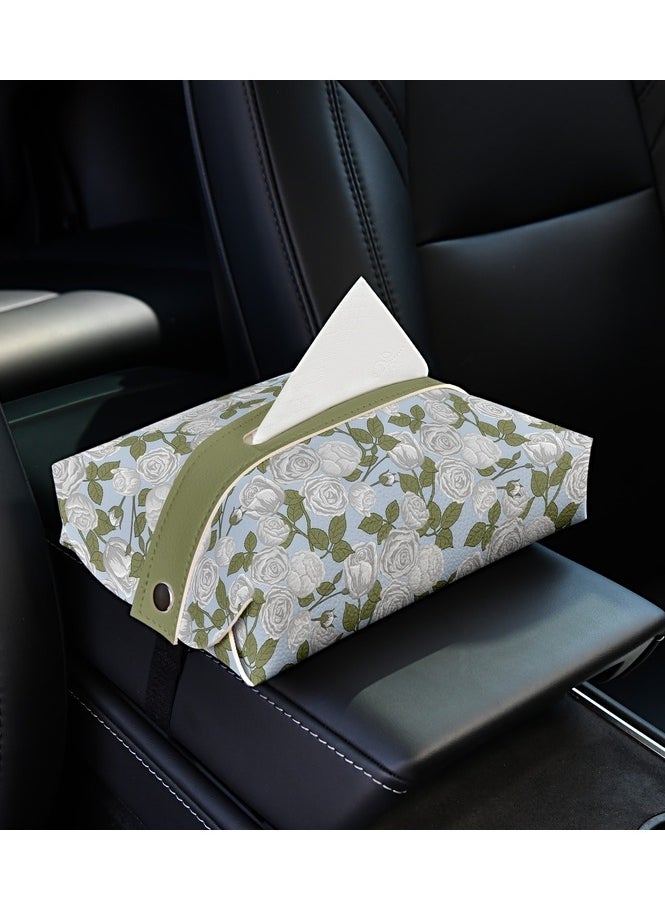 EBMINI Neoclassical Floral Car Tissue Box 