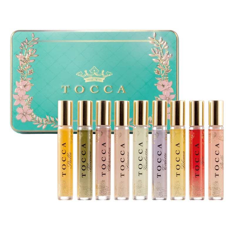 Tocca Luxury Fragrance Wardrobe - Set of 9 Travel Size Women's Perfumes in Giftable Tin Case, Includes Florence, Cleopatra, Stella, Giulietta, Simone, Colette, Liliana, Gia & Belle - Image 1
