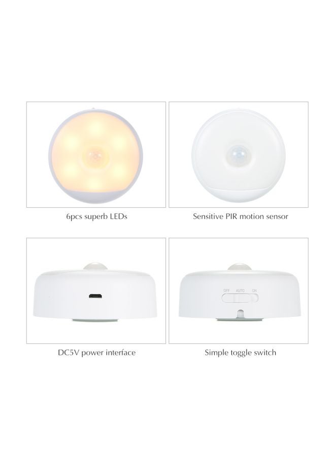 NIBEMINENT LED Night Lamp With Motion Sensor White 7.70x5.50x7.50cm - Image 4