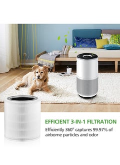 Angmei Core 400S Air Purifier 3-in-1 Replacement Filter, Core400S-RF, 1Pack, White Replacement Filter for Core 400S Smart WiFi Air Purifie-r, Core400S-RF, 3-in-1 True HEPA Activated Carbon Filter, 1 Pack  - Image 2