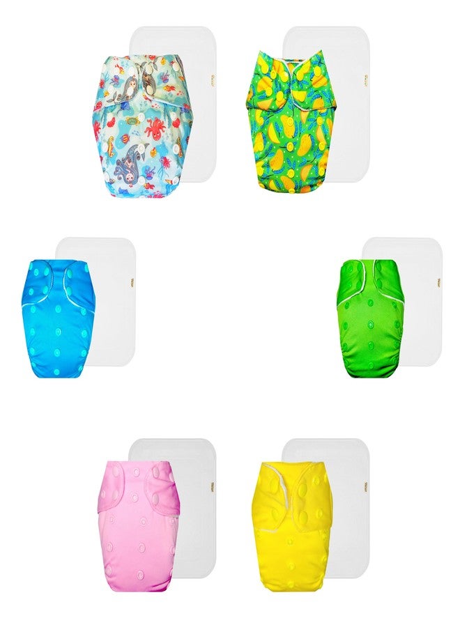 حفاضات دمبلدو القماشية الممتازة مع حشوة قطنية (عبوة من 6) | ملائمة ومريحة | تسمح بمرور الهواء | مناسبة للسفر | مثالية لفصل الصيف الهندي | من 3 أشهر إلى 3 سنوات | للجنسين - Image 1