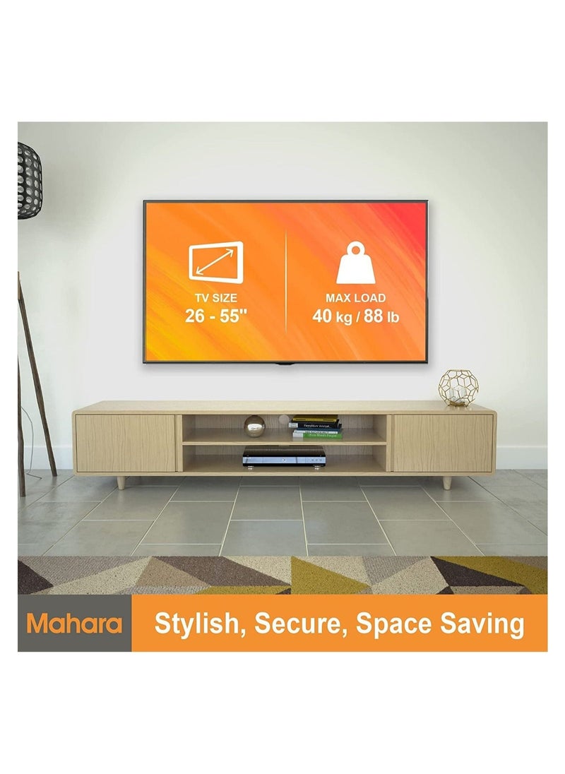 Flat To Wall Fixed Slim Fit TV Wall Mount Bracket from 26" - 55" inch, VESA Compatible 50mm x 50mm - 400mm x 400mm, Max - Image 2