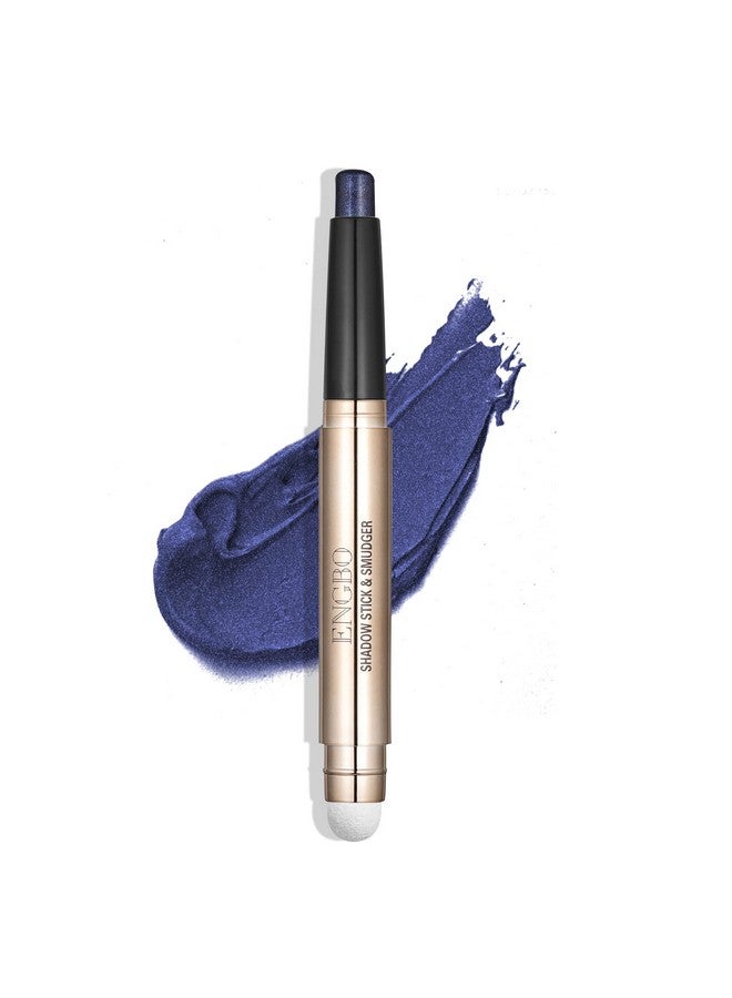 Wismee Blue Eye shadow Stick Makeup Eye Brightener Stick Cream Eye Shadow Pencil Shimmer Eyeshadow Stick for Eye Makeup Cosmetics Christmas Birthday Gift for Women (Midnight Blue Shimmer) - Image 4