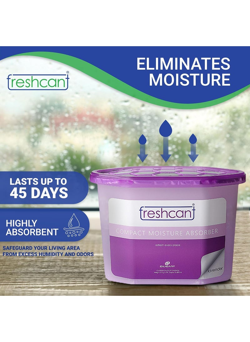 CILICAnT CILICAnT Freshcant Moisture Absorber GelDehumidifierMoisture Absorber For 2 Bhk 3 Bhk RoomsProtect Against Moisture Mold Fungus OdorRefresh Every PlaceLavender Pack Of 12  - Image 2