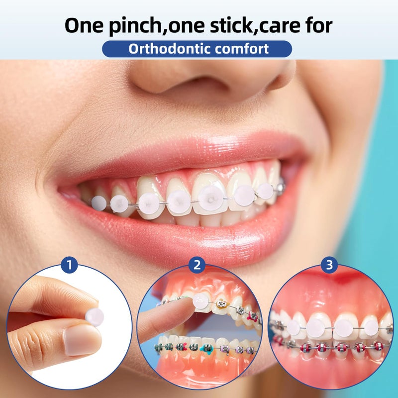 RAZOKO Orthodontic Wax for Braces Wax Dots 120 Individual Hygienic Packaging Dental Wax - Image 3