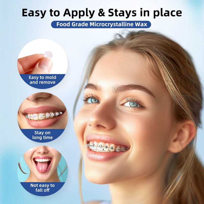 RAZOKO Orthodontic Wax for Braces Wax Dots 120 Individual Hygienic Packaging Dental Wax - Image 4