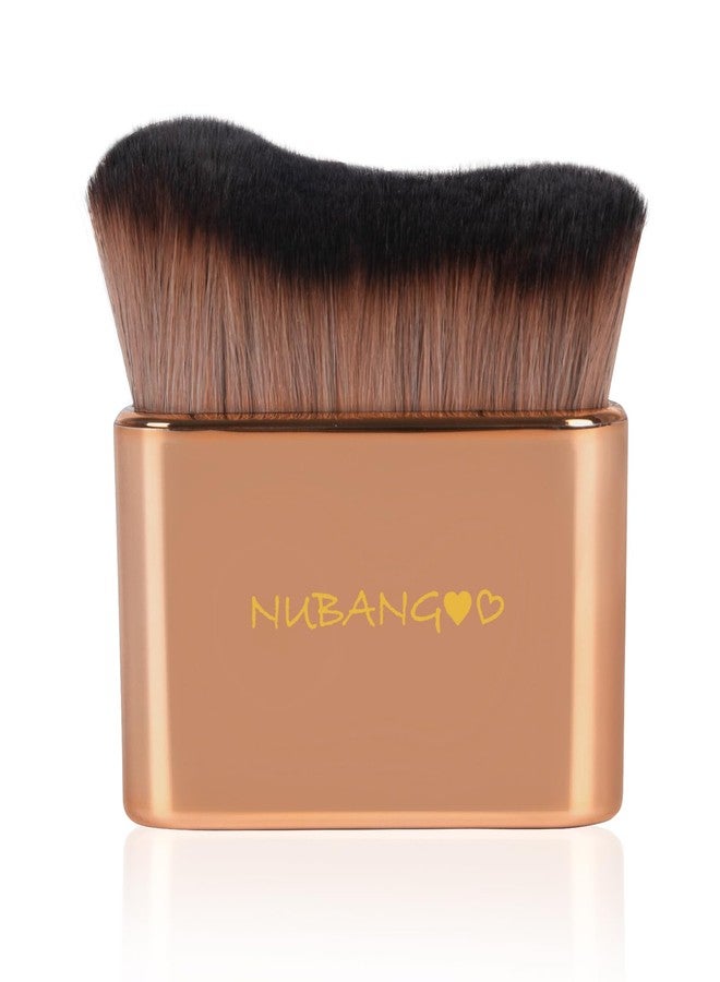 NUBANGOO Professional Kabuki Foundation Brush,Makeup Brush, Self Tanner Brush,Self Tanning brush,Foundation Makeup Brush Cream Powder Liquid,Face Neck Body Leg Tanning Makeup (Pink Gold) - Image 1