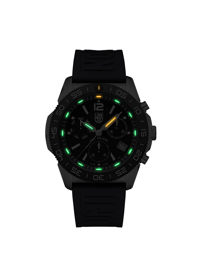 Luminox Men's Chronograph Round Shape Rubber Wrist Watch XS.3143 - 44 Mm