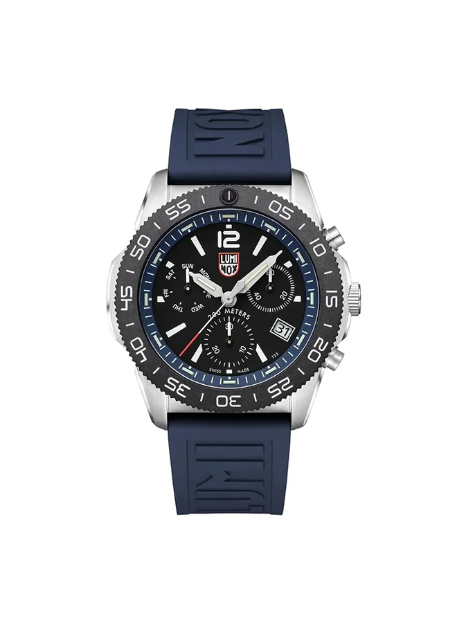 Men's Chronograph Round Shape Rubber Wrist Watch XS.3143 - 44 Mm