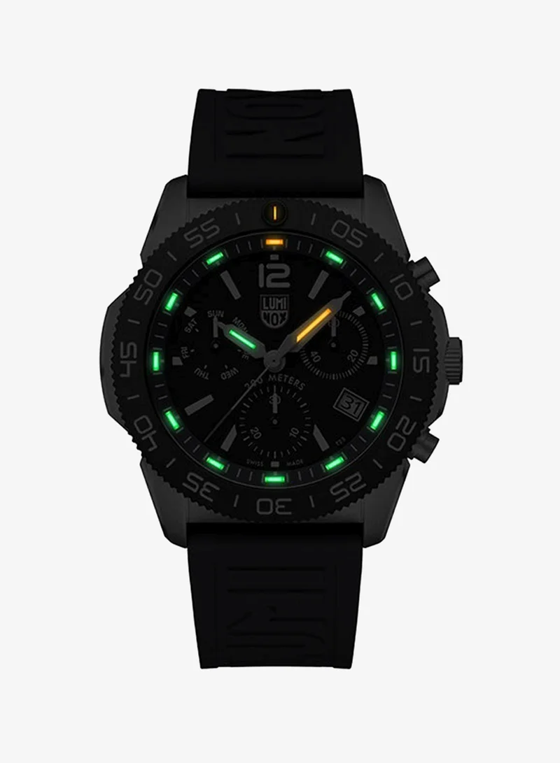 Luminox Men's Chronograph Round Shape Rubber Wrist Watch XS.3143 - 44 Mm