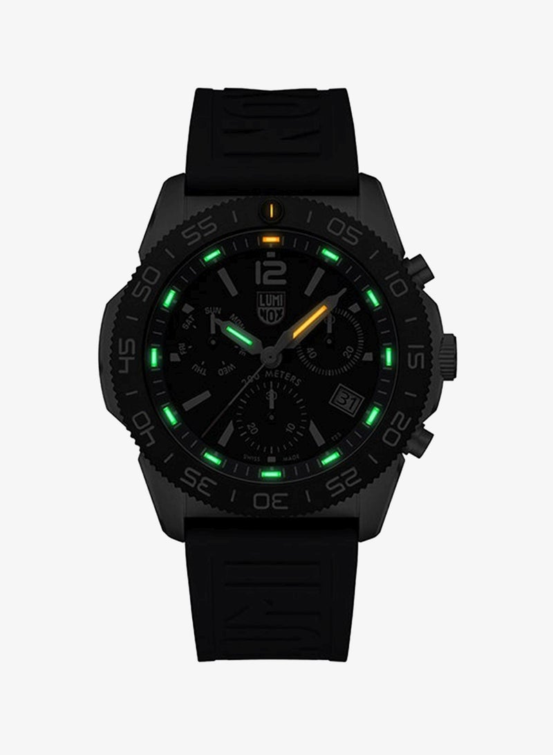 Luminox Men's Chronograph Round Shape Rubber Wrist Watch XS.3143 - 44 Mm - Image 2