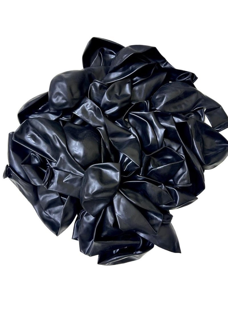 بارتي فن بالون معدني 12 بوصة لون أسود 40 قطعة - Image 2