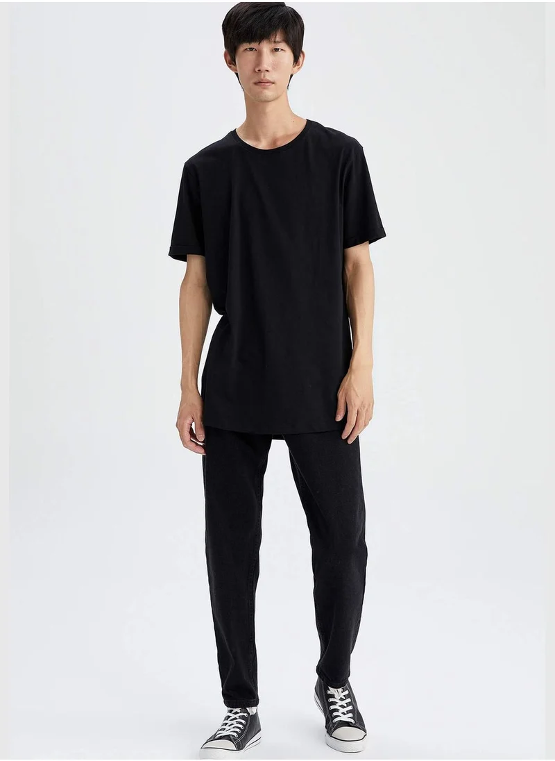 ديفاكتو Oversize Fit Basic Neck Cotton T-Shirts