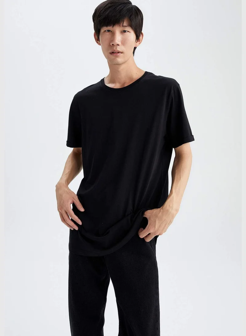 DeFacto Oversize Fit Basic Neck Cotton T-Shirts
