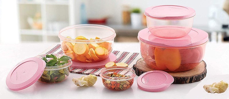 DOLIVA 5 Pcs Kitchen Food Container Meat Storage Box Fridge and Freezer Fish Storage Basket Food Container 290 ml 580 ml 1000 ml 1700 ml 2700 ml Multicolour - Image 3