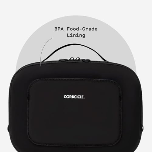 Corkcicle Lunchpod Insulated Lunch Bag - Crush-Proof Design - Food Safe Interior - Exterior & Interior Pockets - 11” x 8.75” x 4” - Summer Gift - Keeps Food Cold - Black Neoprene - Image 5