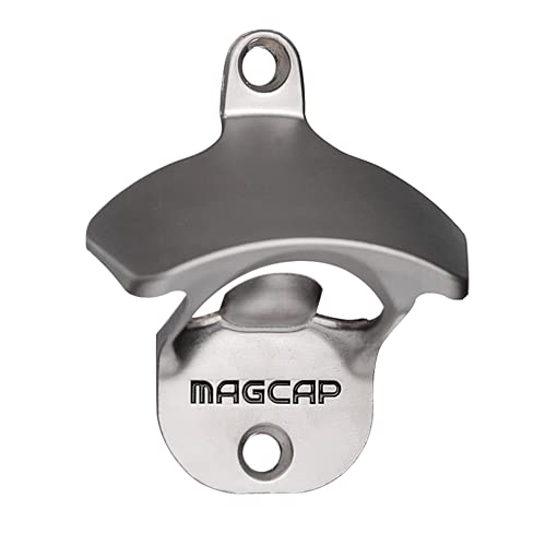 MAGCAP Outdoor Bottle Opener Wall Mounted - Style Magnetic Beer Bottle Opener that Catches Caps - Easy to Install and Incredibly Convenient - Image 1