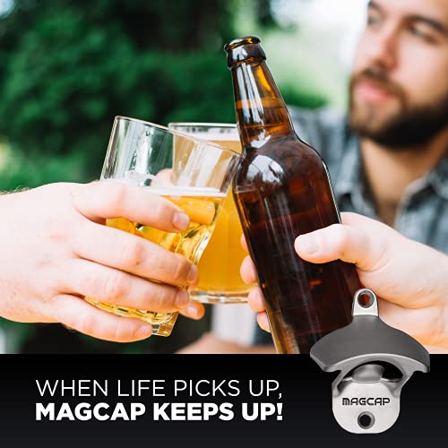 MAGCAP Outdoor Bottle Opener Wall Mounted - Style Magnetic Beer Bottle Opener that Catches Caps - Easy to Install and Incredibly Convenient - Image 5