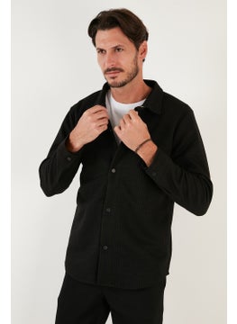 Buratti Ribbed Snap Fastener Relaxed Fit Shirt Men's Shirt 5905510  - Image 2