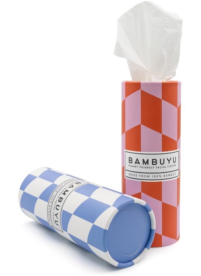 Bambuyu - Bamboo 3 Ply Facial Tissues Tubes 50 Sheets Pack of 4 - Image 1