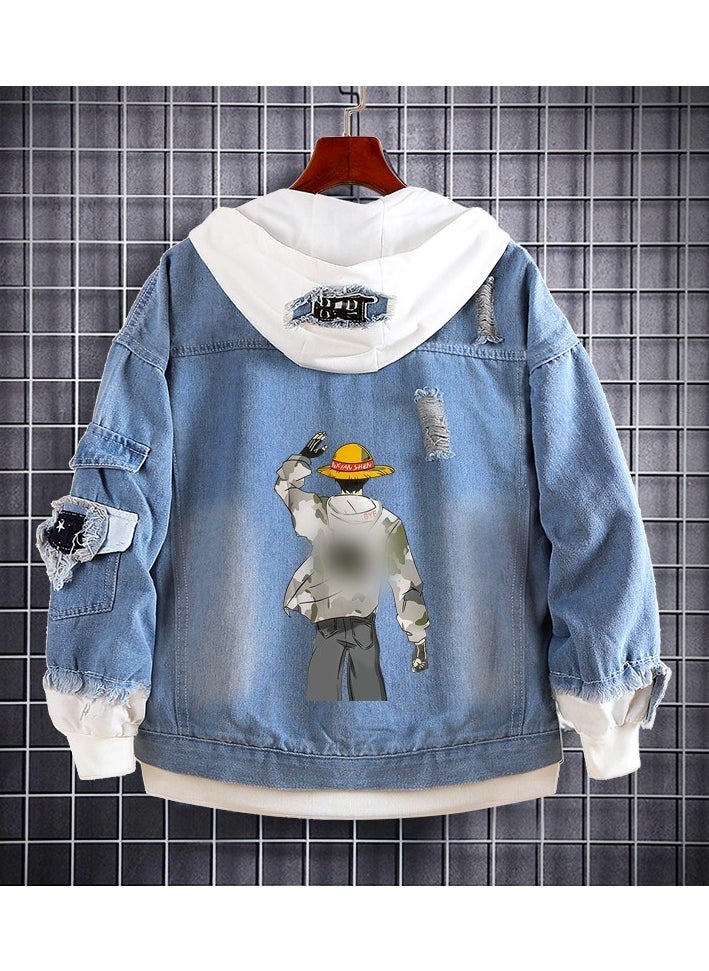 KUYING New One Piece Casual Loose Denim Jacket  - Image 1