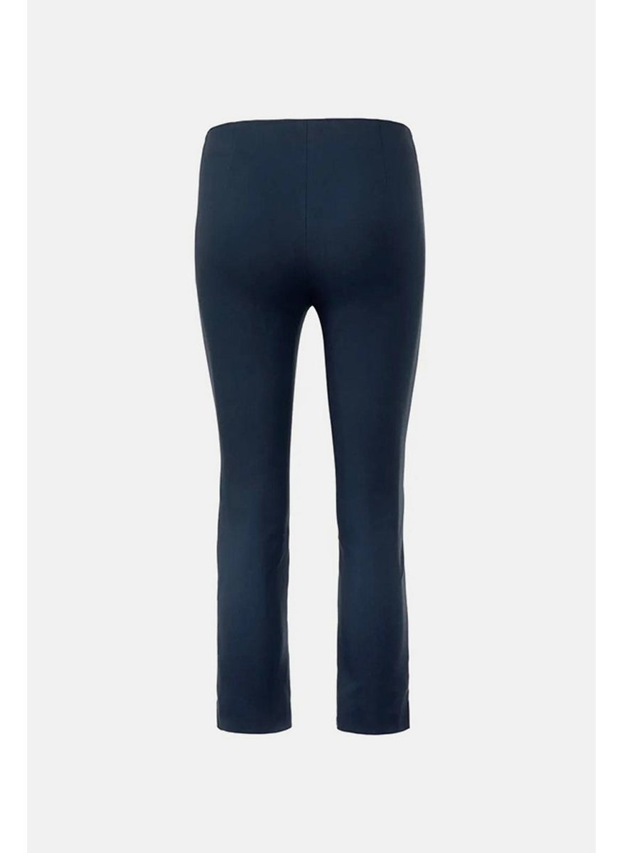 Tchibo - Women Plain Pull On Capri Pants, Navy - Image 1