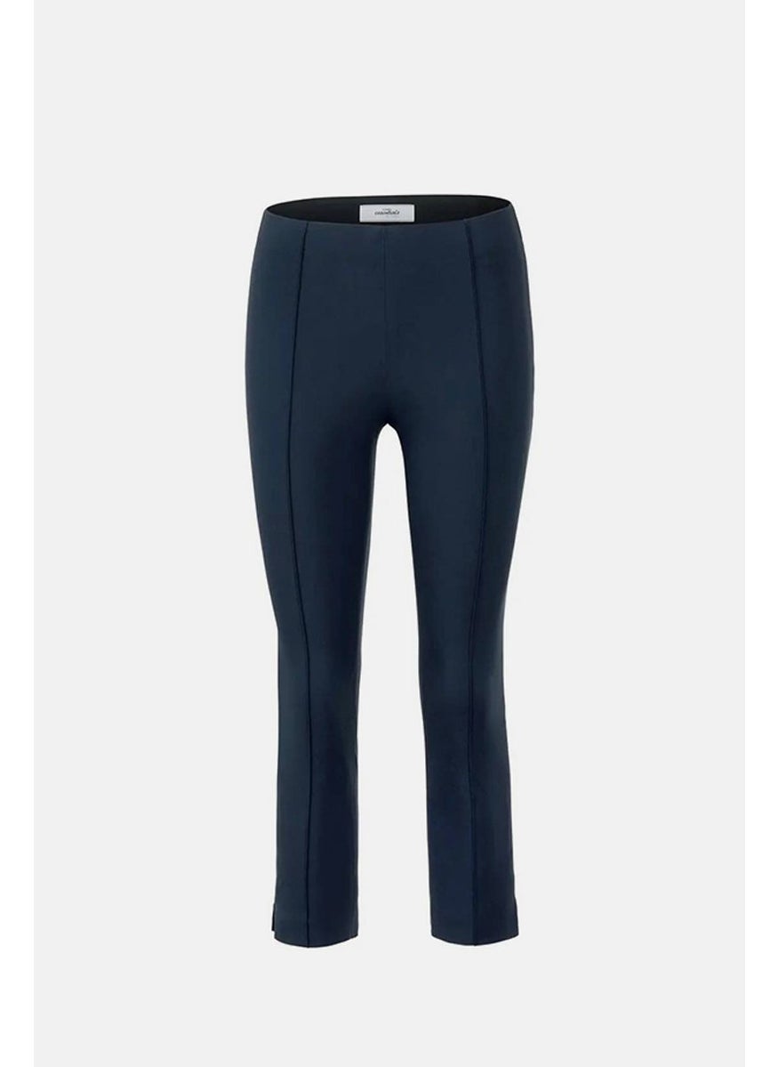Tchibo - Women Plain Pull On Capri Pants, Navy - Image 1