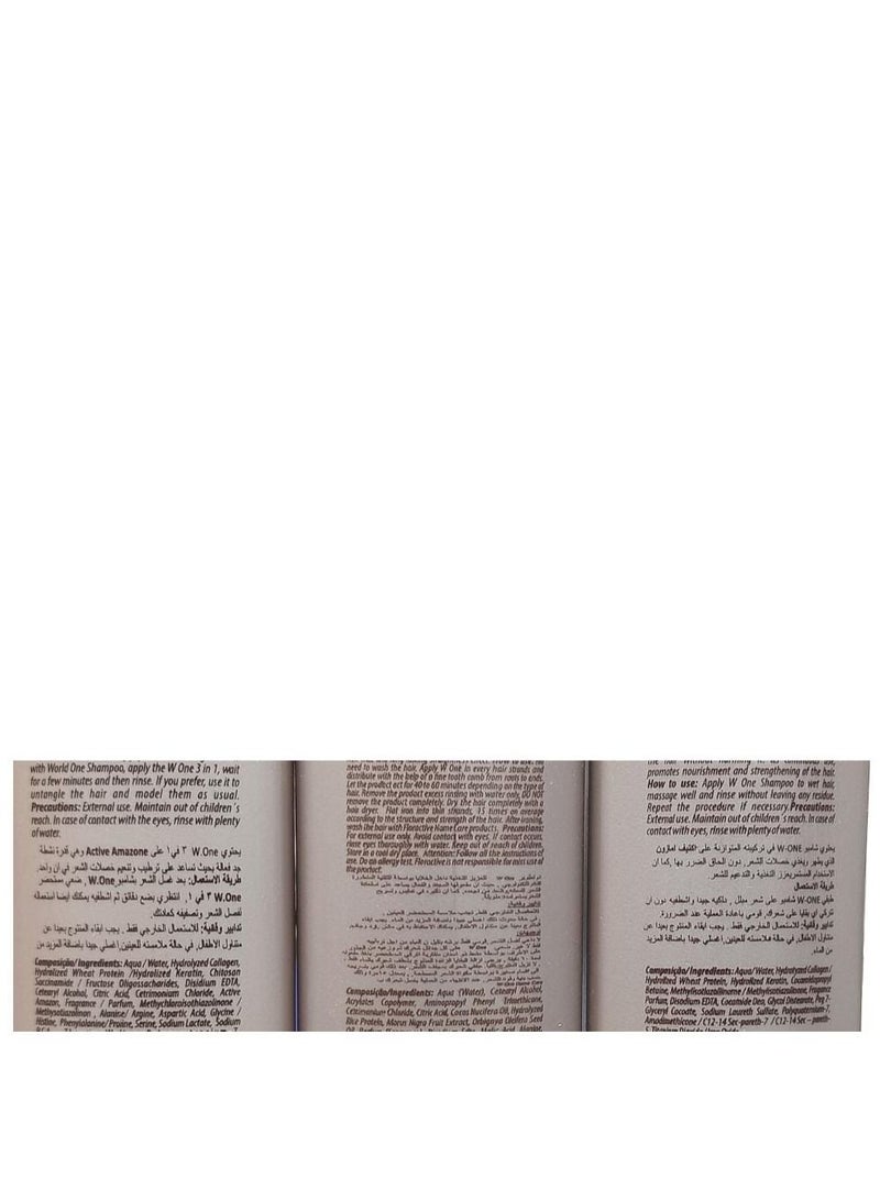 دابليو وان مجموعة دبليو وان بروتين لاصلاح الشعر التالف 120×3 مل - Image 5