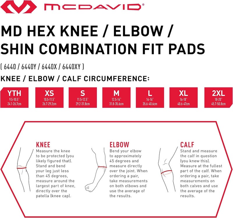 Mcdavid 6440 Hex Knee/Elbow/Shin Pads - Image 2