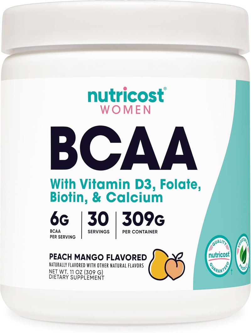 Nutricost BCAA for Women Peach Mango 30 Servings  Formulated Specifically for Women  NonGMO and GlutenFree - Image 1