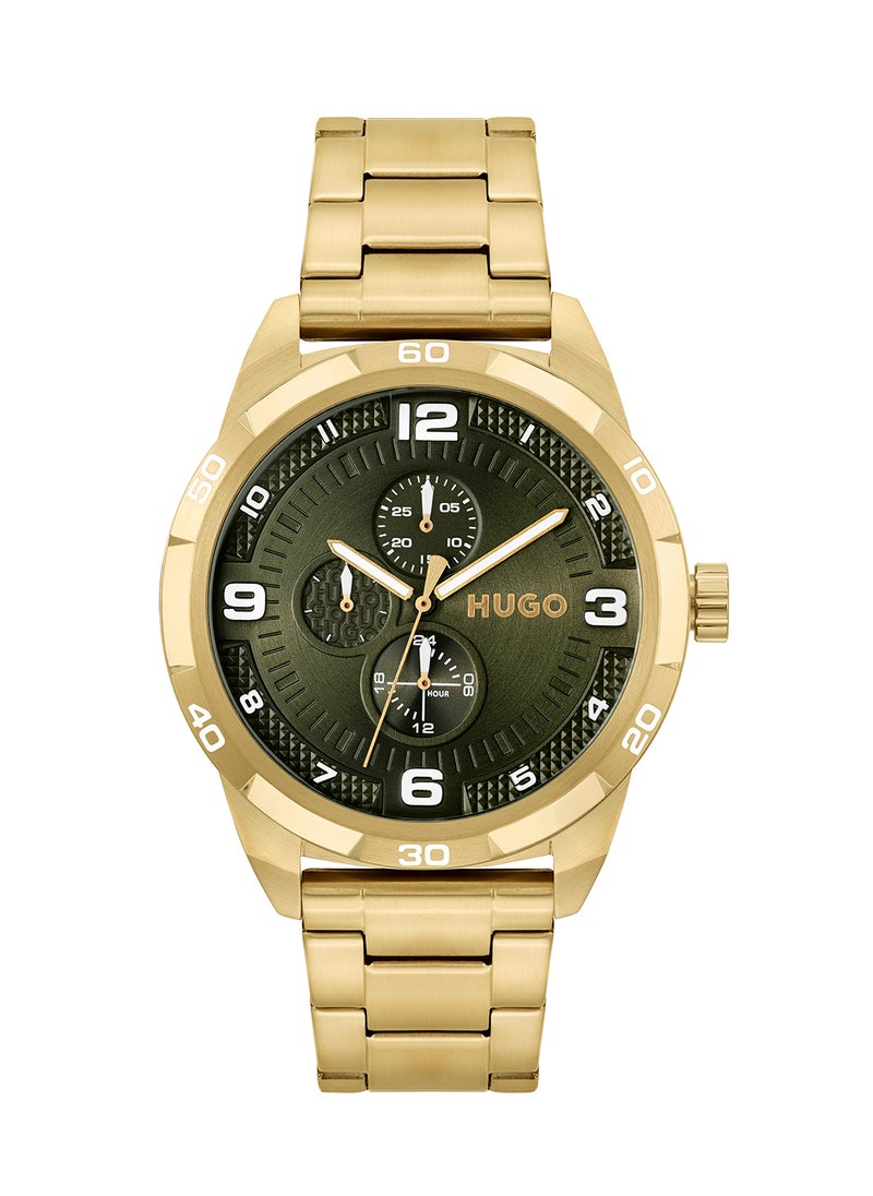 HUGO BOSS - Men's Analog Round Shape Stainless Steel Wrist Watch 1530277 - 46 Mm - Image 1