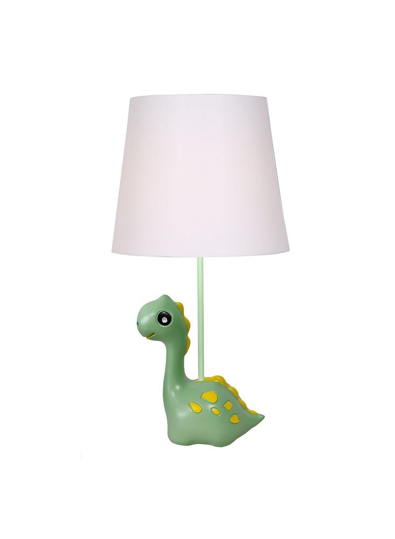 DANUBE HOME Dino Kids Polyresin Table Lamp 40Cm Contemporary Table Lampshade Table Top Lights E27 Bulb Base Modern Design Indoor Lighting For Bedroom Living Room L18xW18xH40cm-Green - Image 5