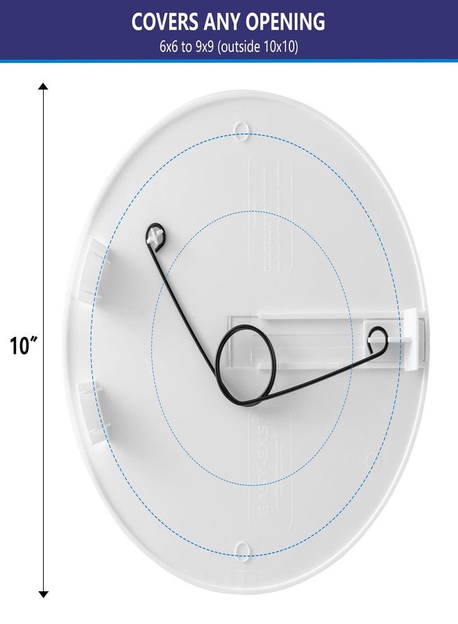 Easy-Exs 10" Round Access Panel for Ceiling and Wall - Adjustable from 6 to 9 inches - Ceiling Hole Cover - for Electrical, Plumbing, Cables, HVAC, Speaker and LED Holes - Durable Plastic Panel - Image 2
