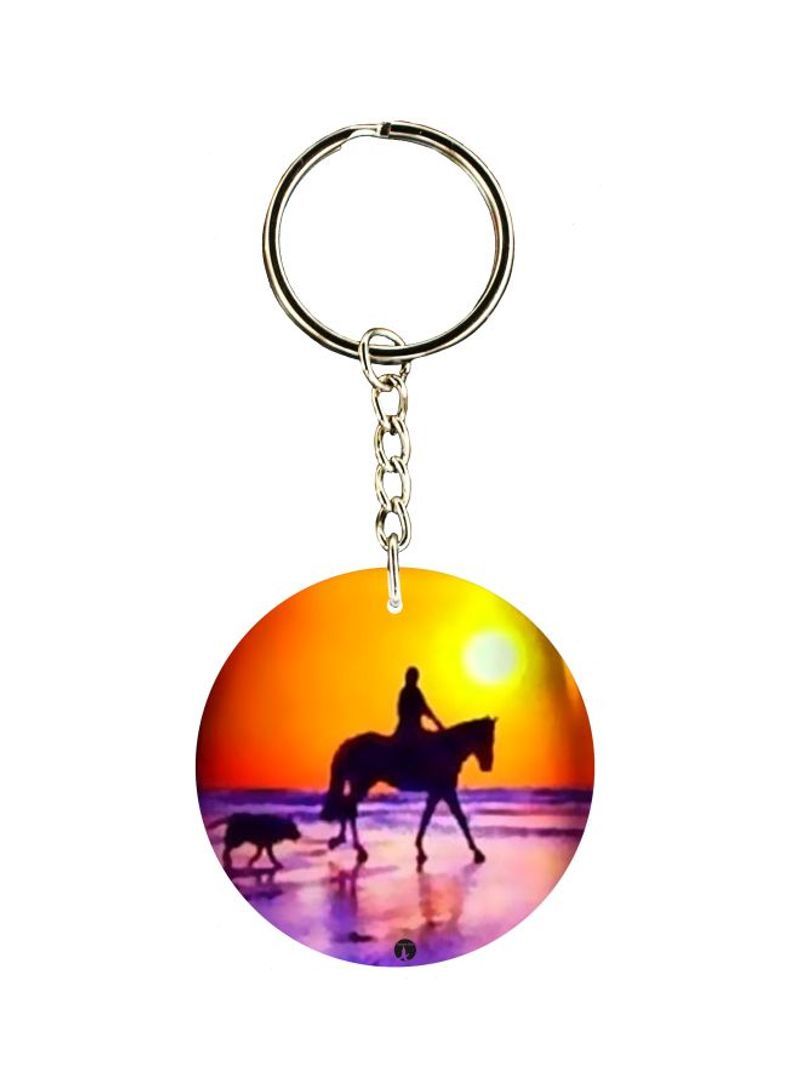 Horse Printed Pocket Keychain