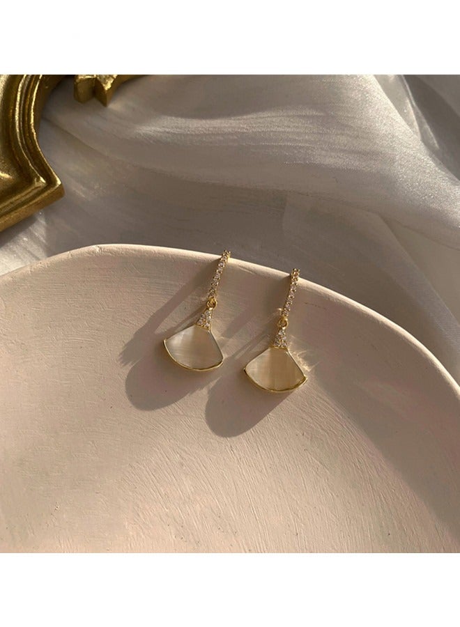 السيدات الأزياء الكلاسيكية مكعب زركونيا سبائك النحاس والفضة  أقراط - Image 4