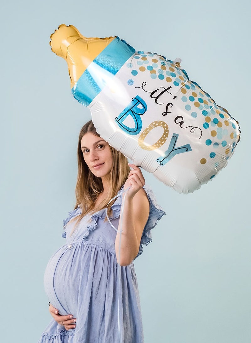 Betallic 29" Foil Balloon Confetti Baby Bottle Boy - Image 2