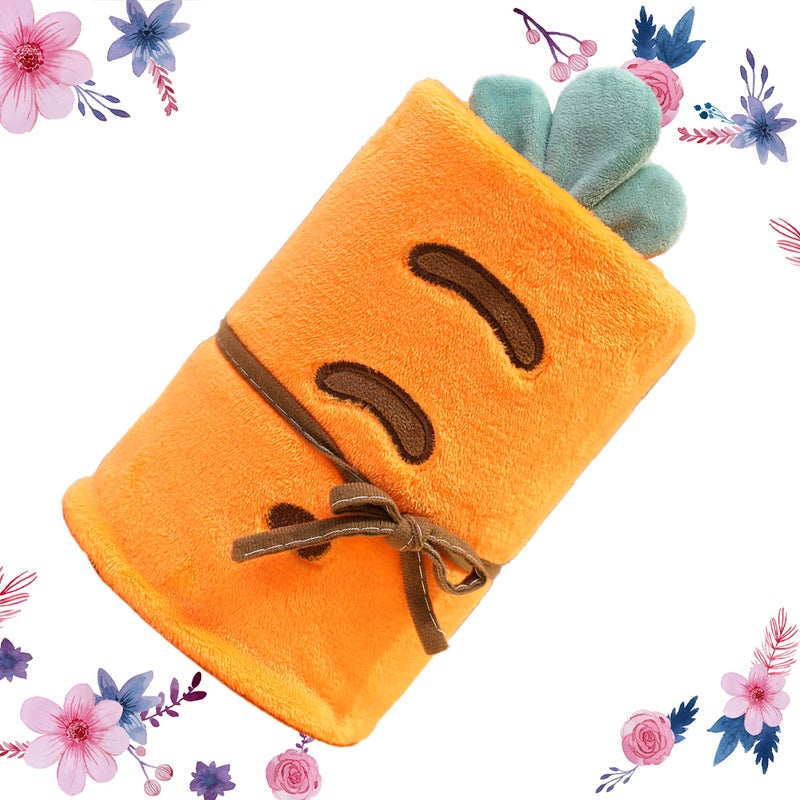 Coral Blanket Kids Blankets Cartoon Coral Fleece Blanket Household Blanket (Carrot) - Image 3
