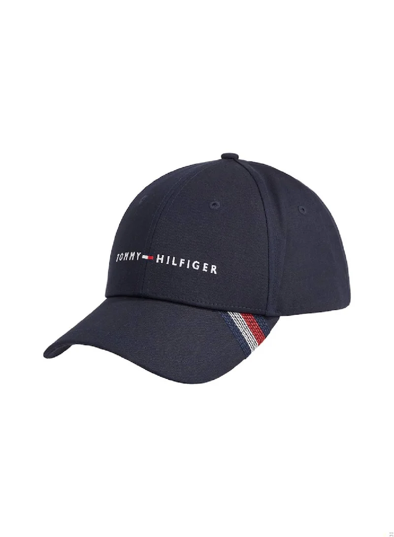 TOMMY HILFIGER Men's  Logo Embroidery Six, Blue - Cotton